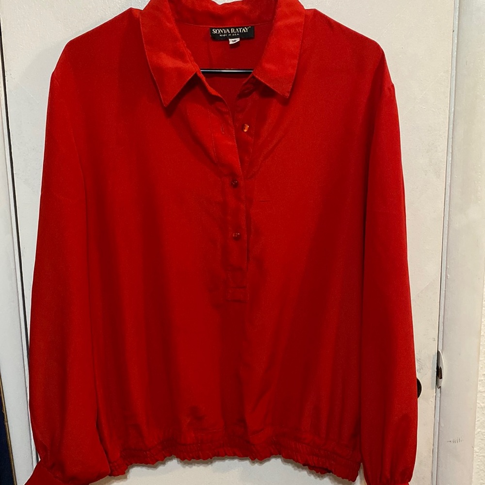 Red blouse
